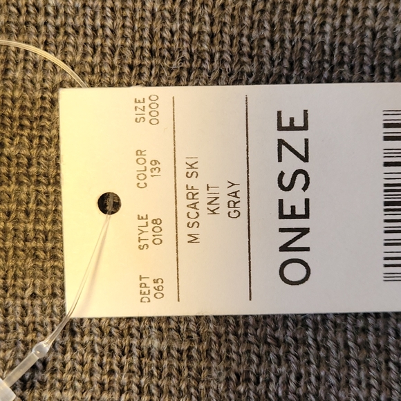 Eddie Bauer merino wool blend ski scarf grey black and white Unisex - Picture 9 of 9